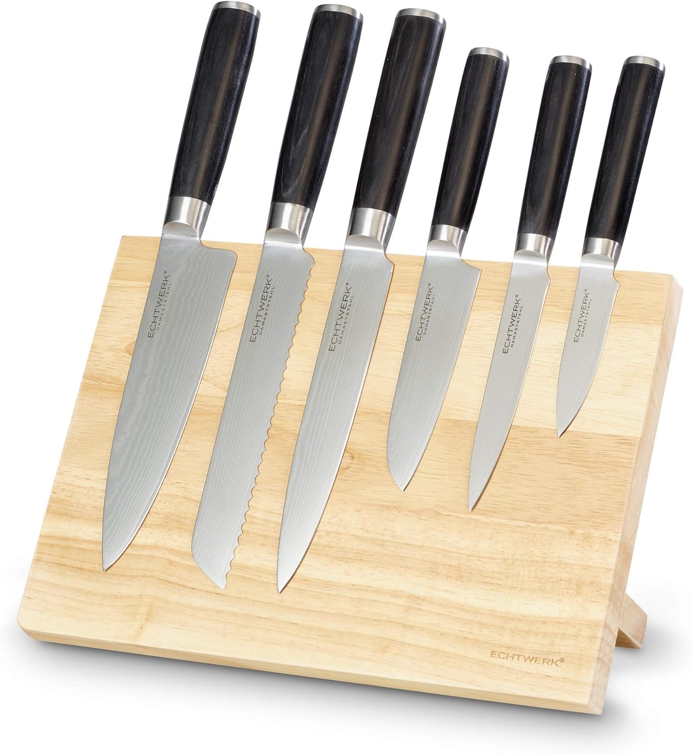 echtwerk-damastmesser-set-7tlg-messerset-magnetblock-pakkaholz image 1