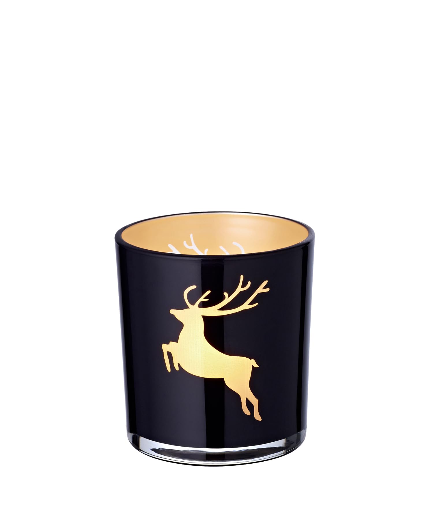 edzard-fancy-elsa-teelichtglas-2er-set-schwarz-gold-hirsch image 5