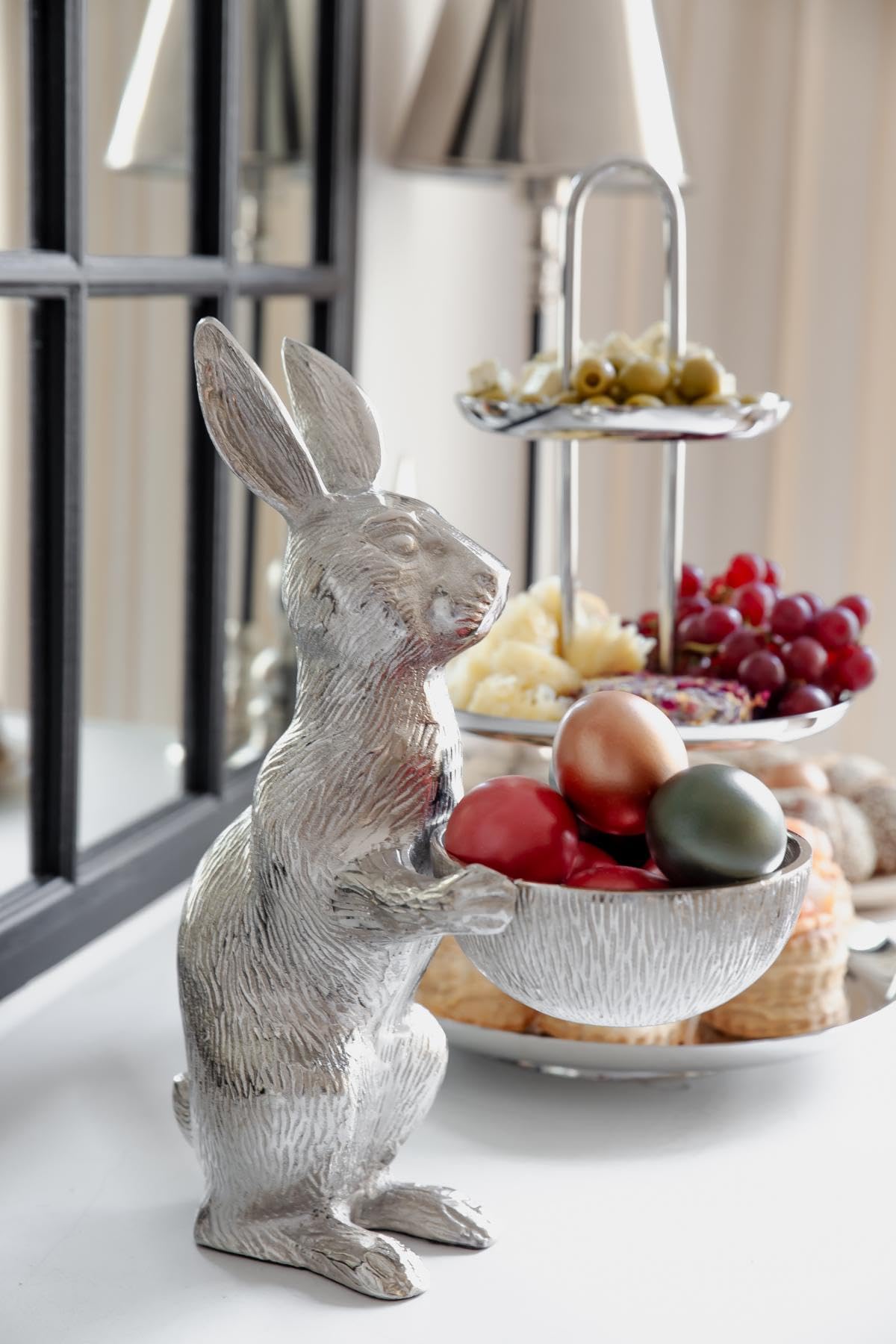 edzard-bert-hase-mit-schale-deko-versilbert-31-cm image 5