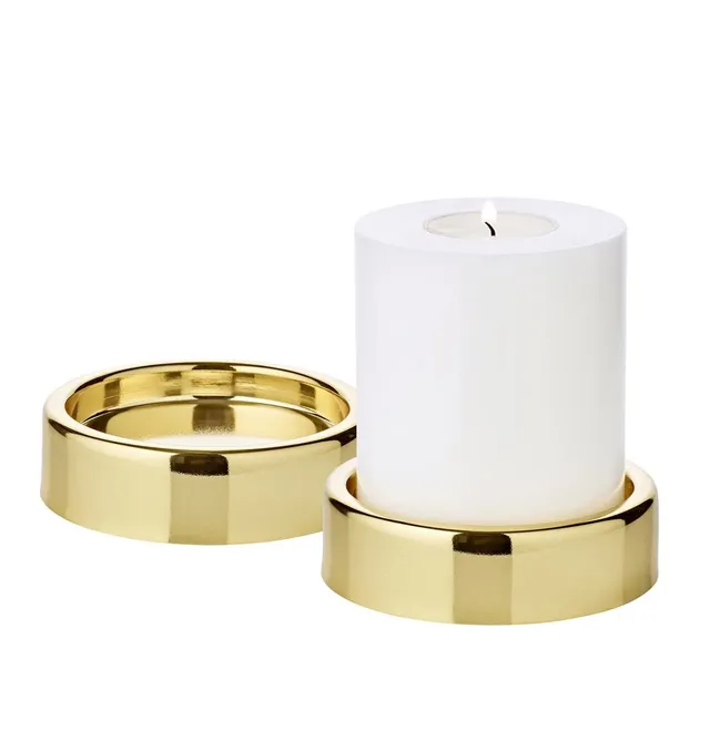 edzard-sanremo-kerzenhalter-gold-2er-set-10-cm image 1