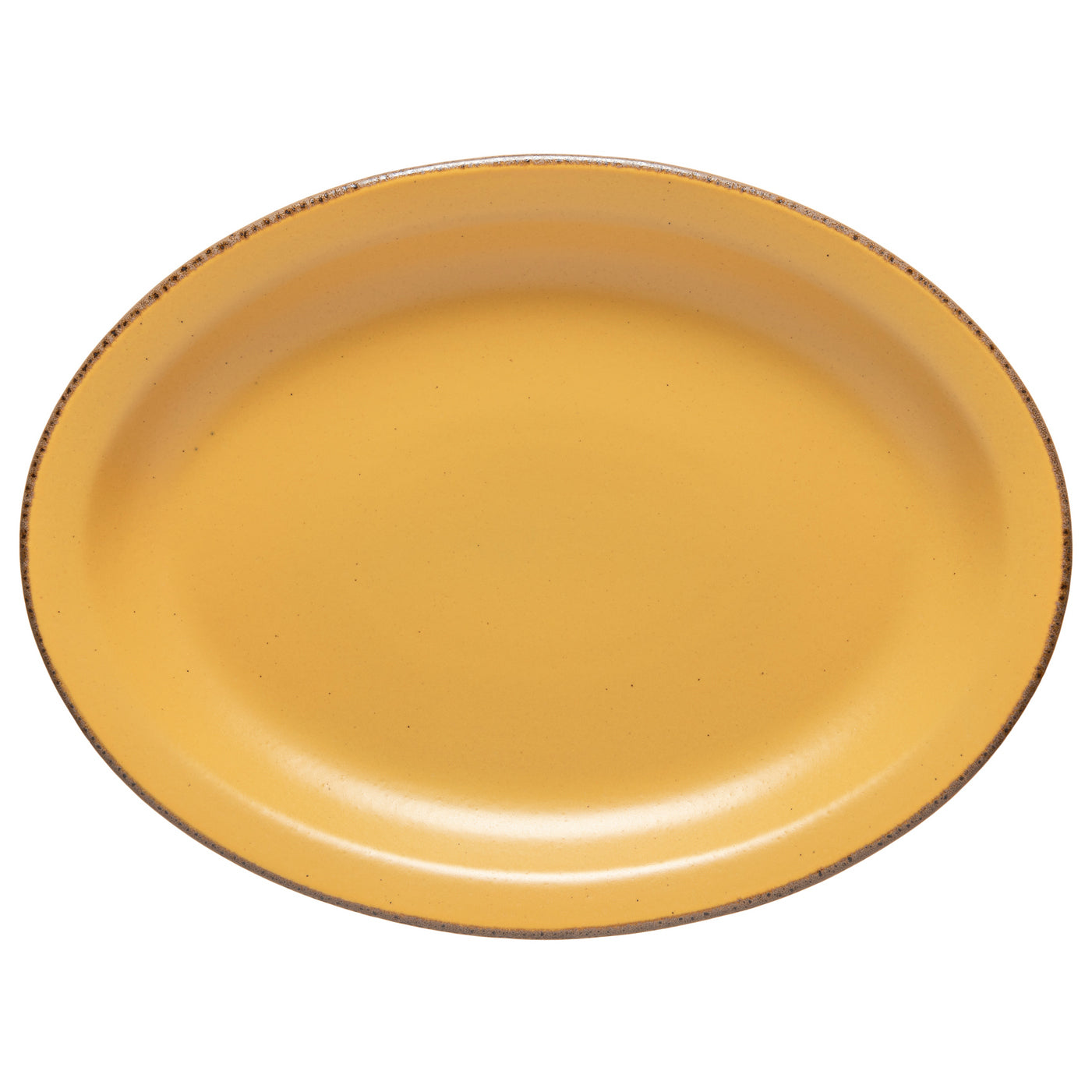 costa-nova-positano-ovale-servierplatte-steinzeug-gelb-matt image 1