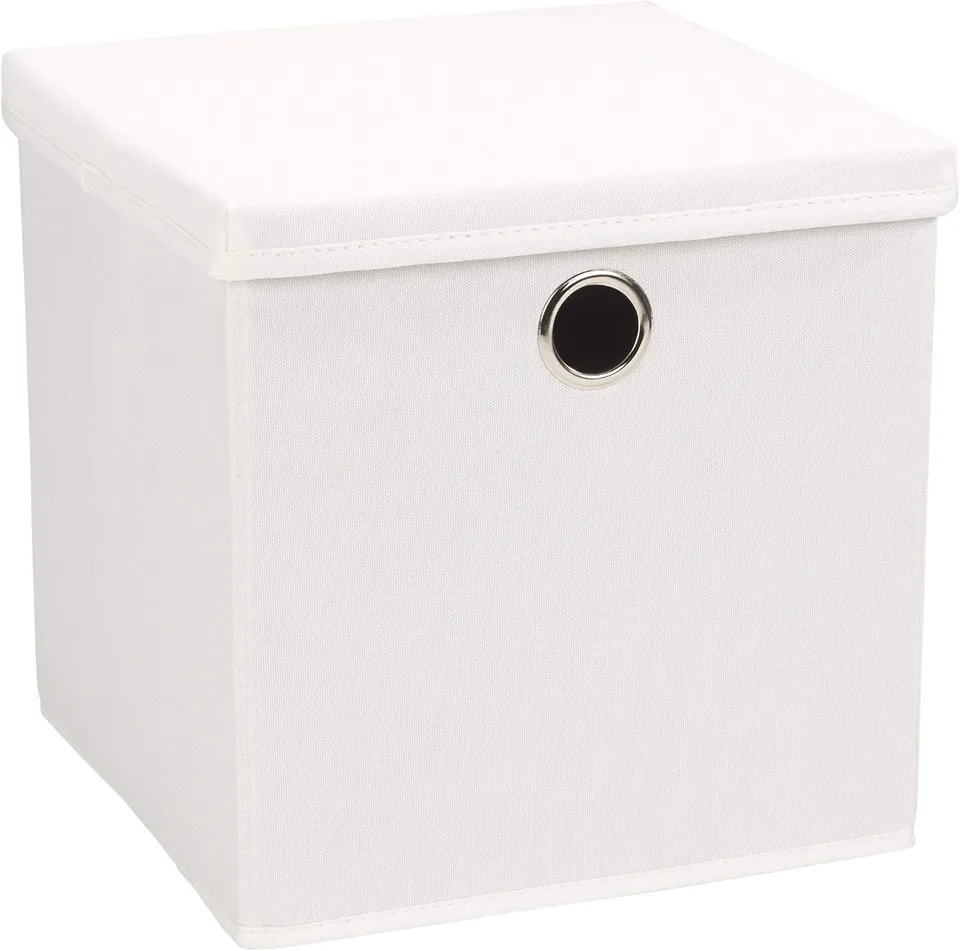 echtwerk-aufbewahrung-aufbewahrungsbox-mit-deckel-wei-faltbar-20-kg image 1