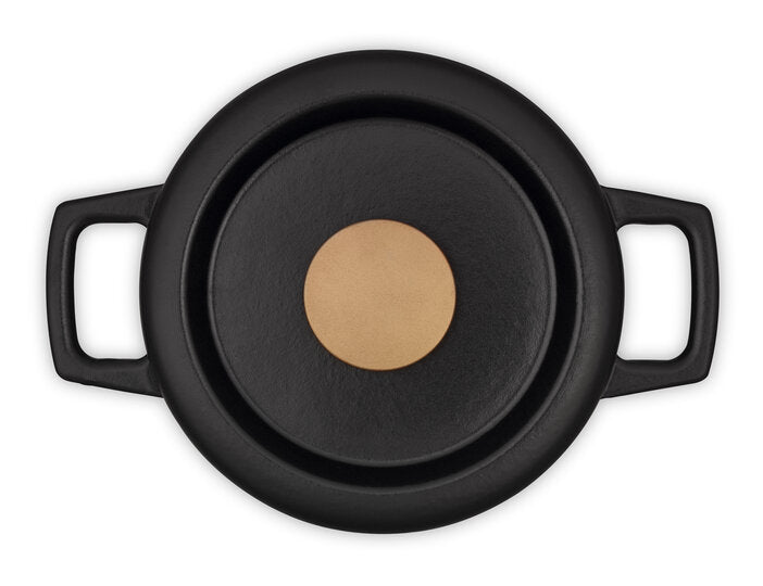beka-nori-schmortopf-20-cm-schwarz-gusseisen-mit-dampfkorb-set image 2