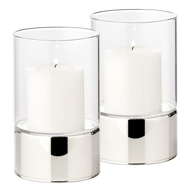 edzard-granada-windlicht-glas-2er-set-silberfuss-h-15-cm image 1