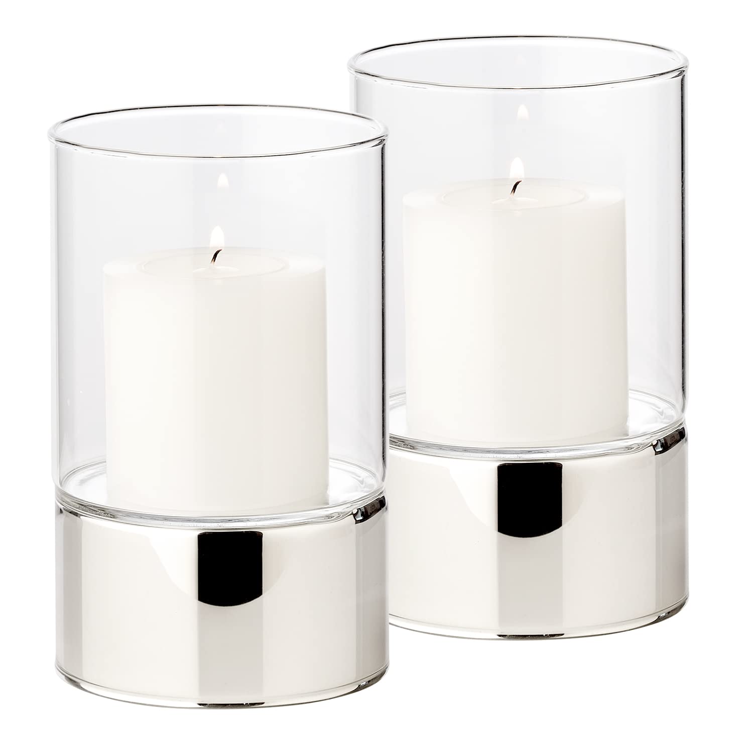 edzard-granada-windlicht-glas-2er-set-silberfuss-h-15-cm image 1