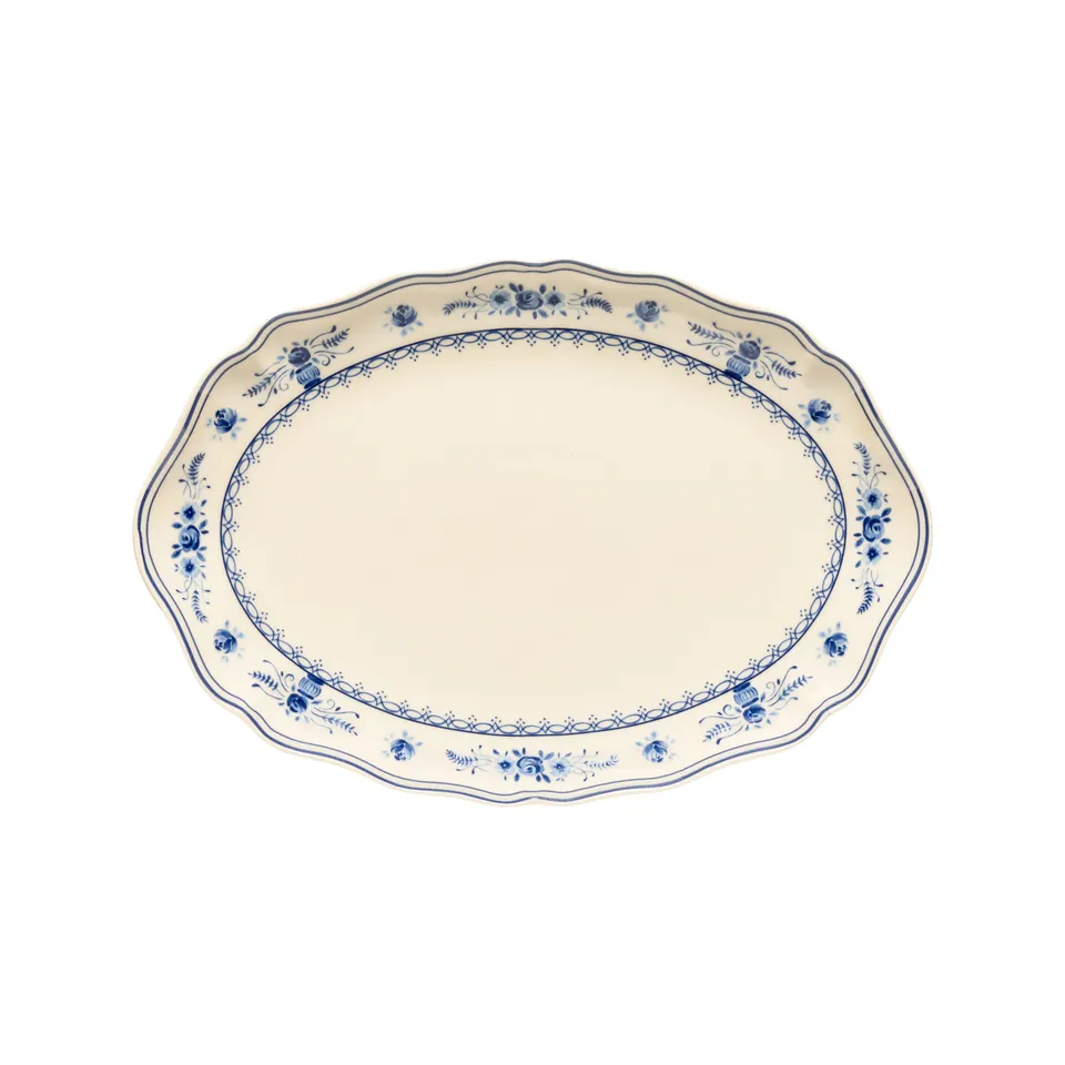 costa-nova-vila-servierplatte-oval-beige-blau-steingut image 1