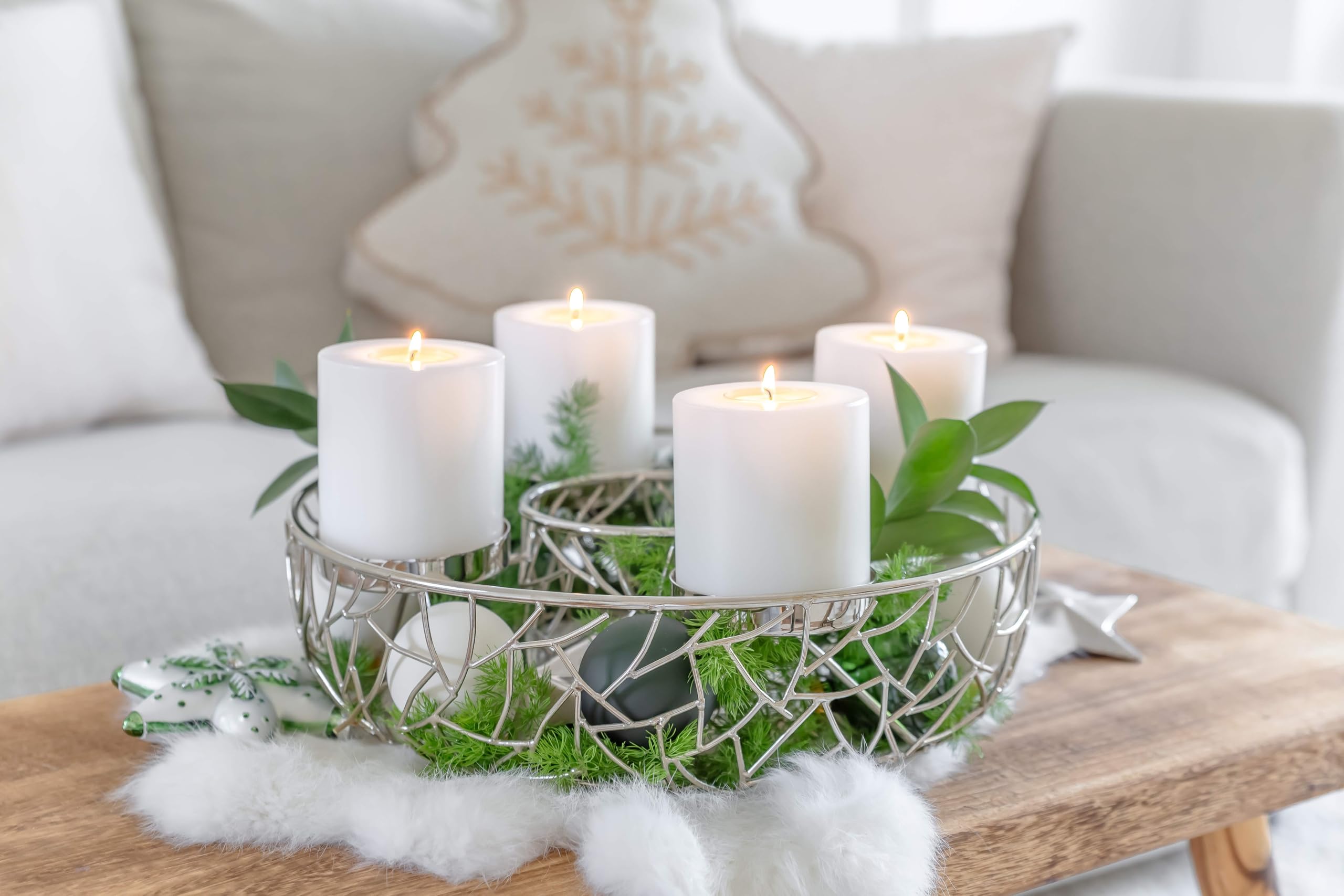 edzard-milano-adventskranz-34-cm-silber-ringf-rmig image 2