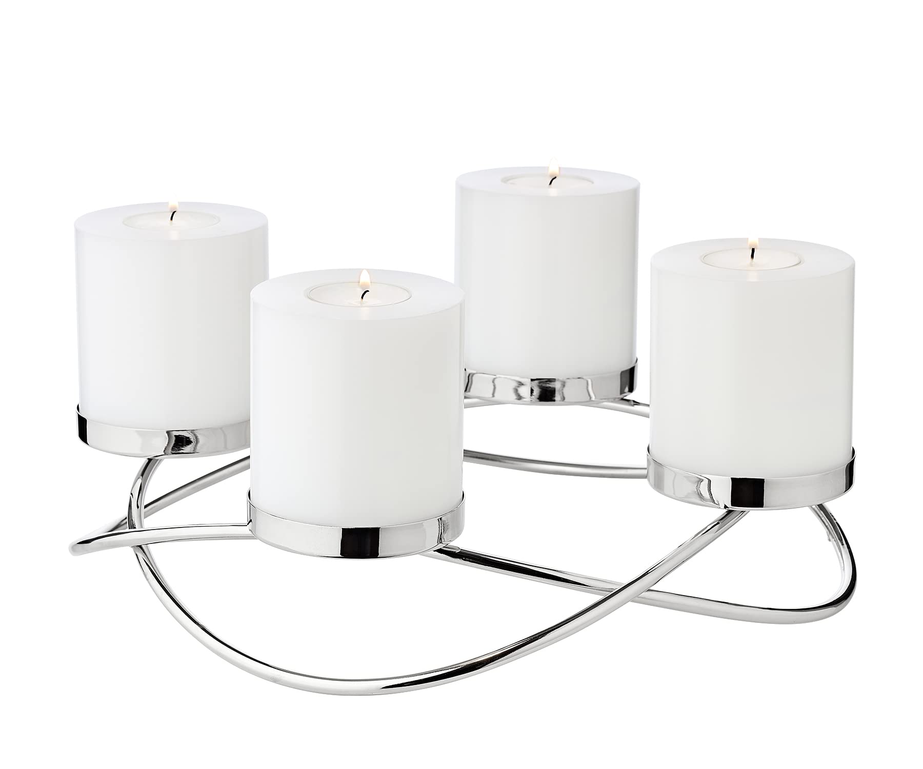 edzard-alva-adventskranz-31-cm-edelstahl-silber image 1