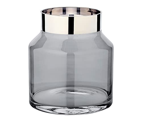 edzard-gabi-dark-vase-kristallglas-19-cm-platinrand image 8