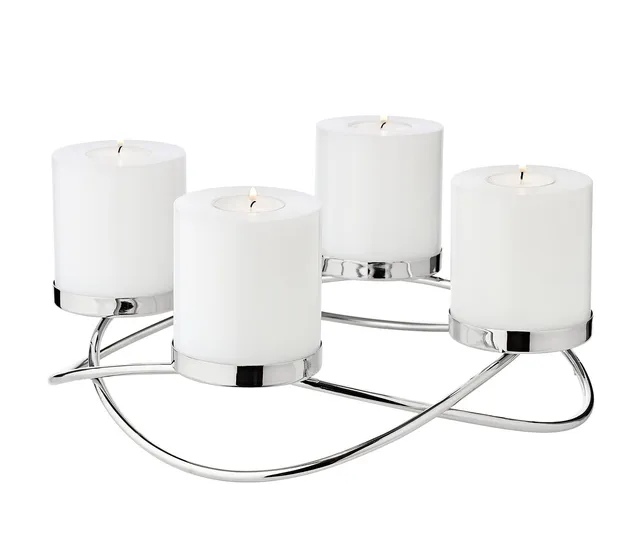 edzard-alva-adventskranz-31-cm-edelstahl-silber image 1