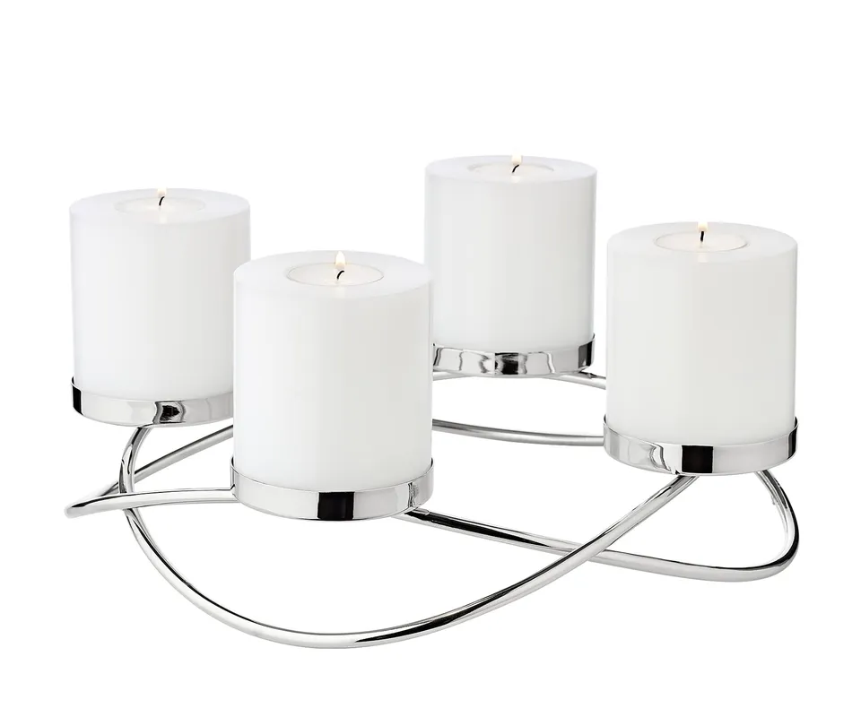 edzard-alva-adventskranz-31-cm-edelstahl-silber image 1
