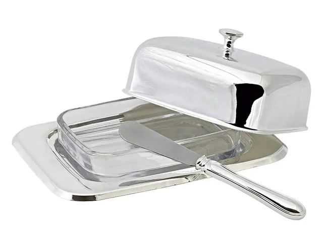 edzard-mista-butterdose-versilbert-mit-glas-und-messer image 1