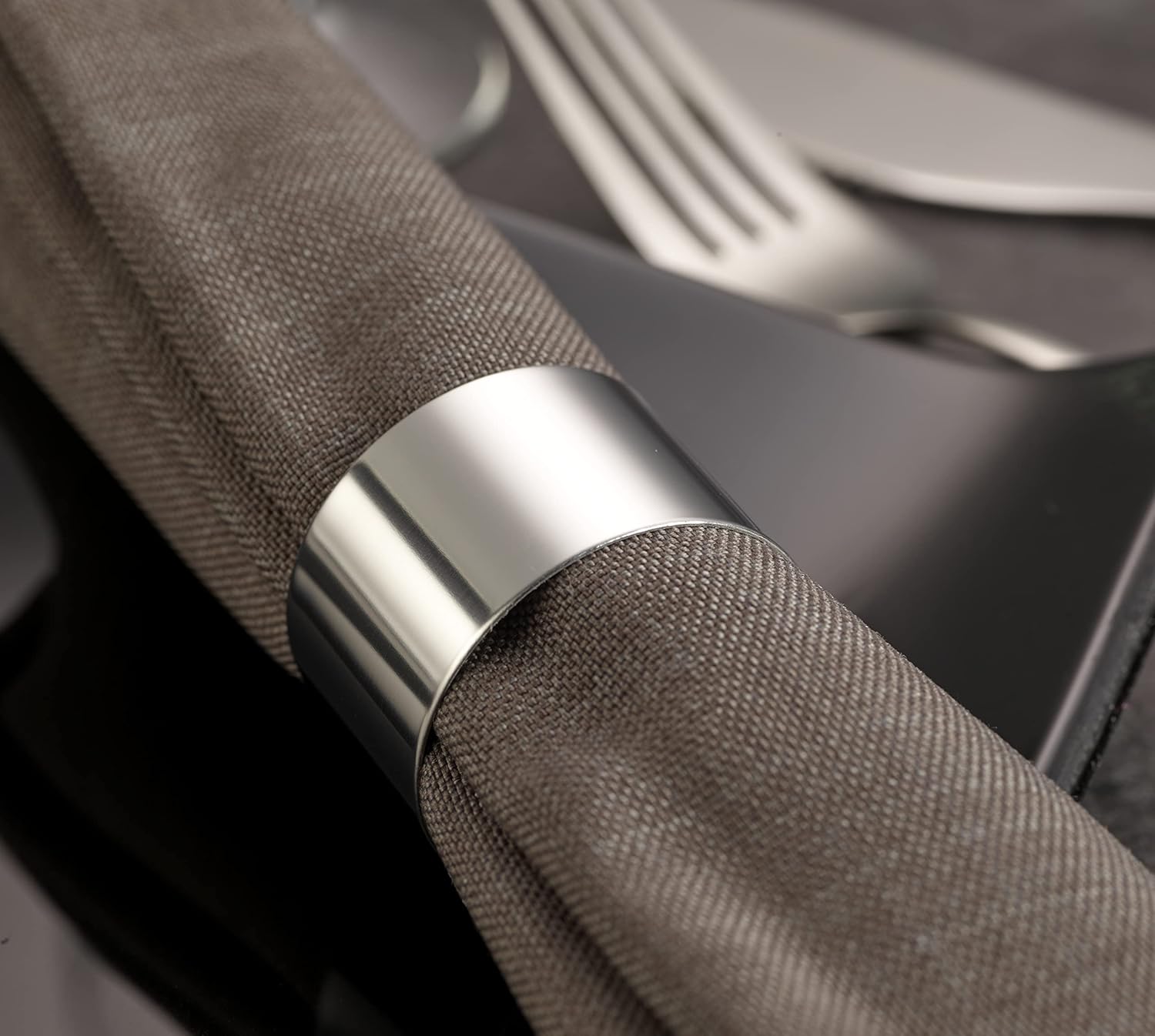 echtwerk-table-setting-serviettenring-set-kreis-edelstahl-4-tlg-silber image 3