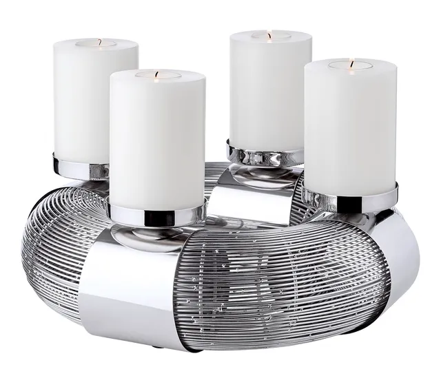 edzard-flax-adventskranz-edelstahl-36-cm-silber image 1
