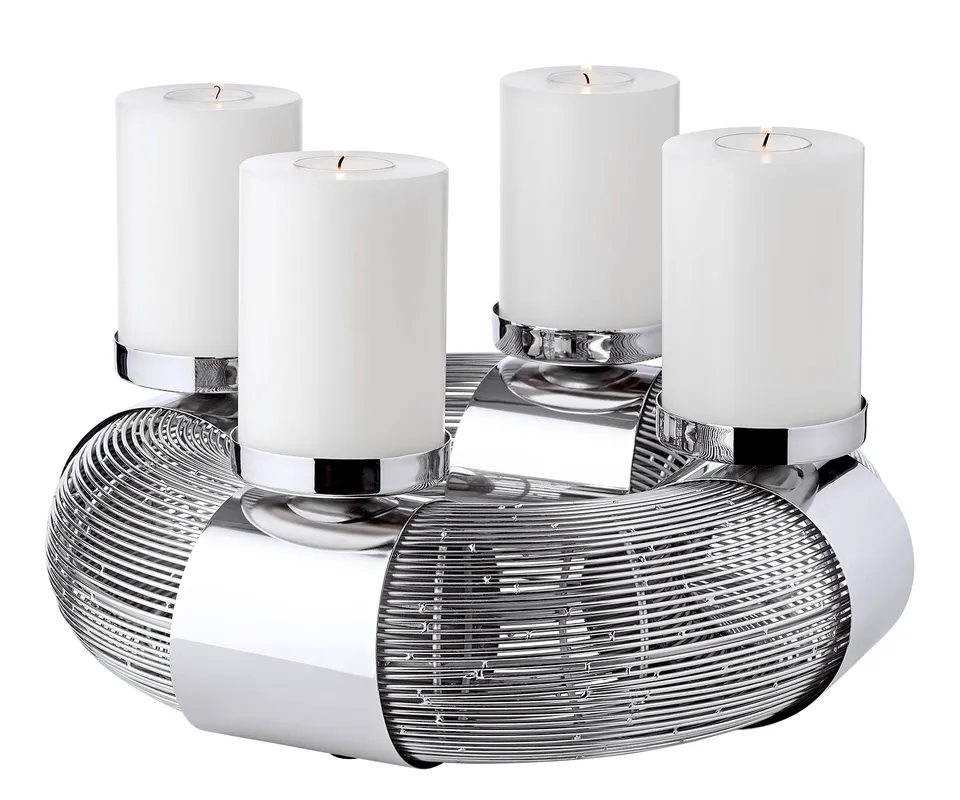 edzard-flax-adventskranz-edelstahl-36-cm-silber image 1