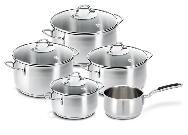 beka-chef-royal-topfset-9-tlg-edelstahl-kochtopfset-chrome image 1