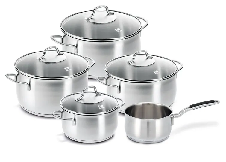beka-chef-royal-topfset-9-tlg-edelstahl-kochtopfset-chrome image 1