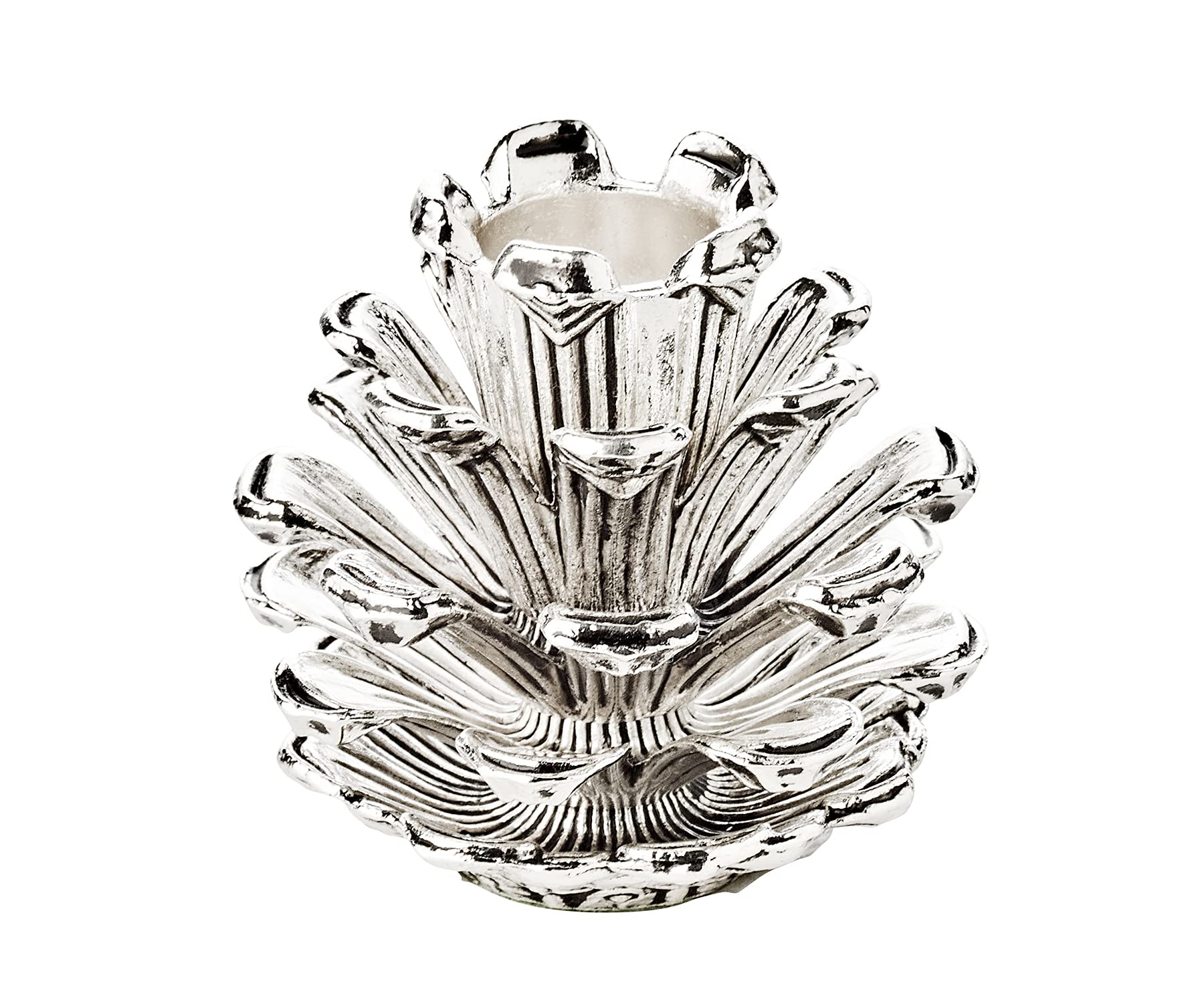 edzard-kingston-kerzenleuchter-zapfen-6-cm-silber image 1