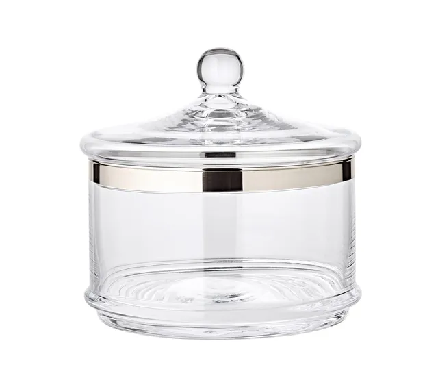 edzard-mista-vigo-glasdose-kristallglas-platinrand-19-cm image 1