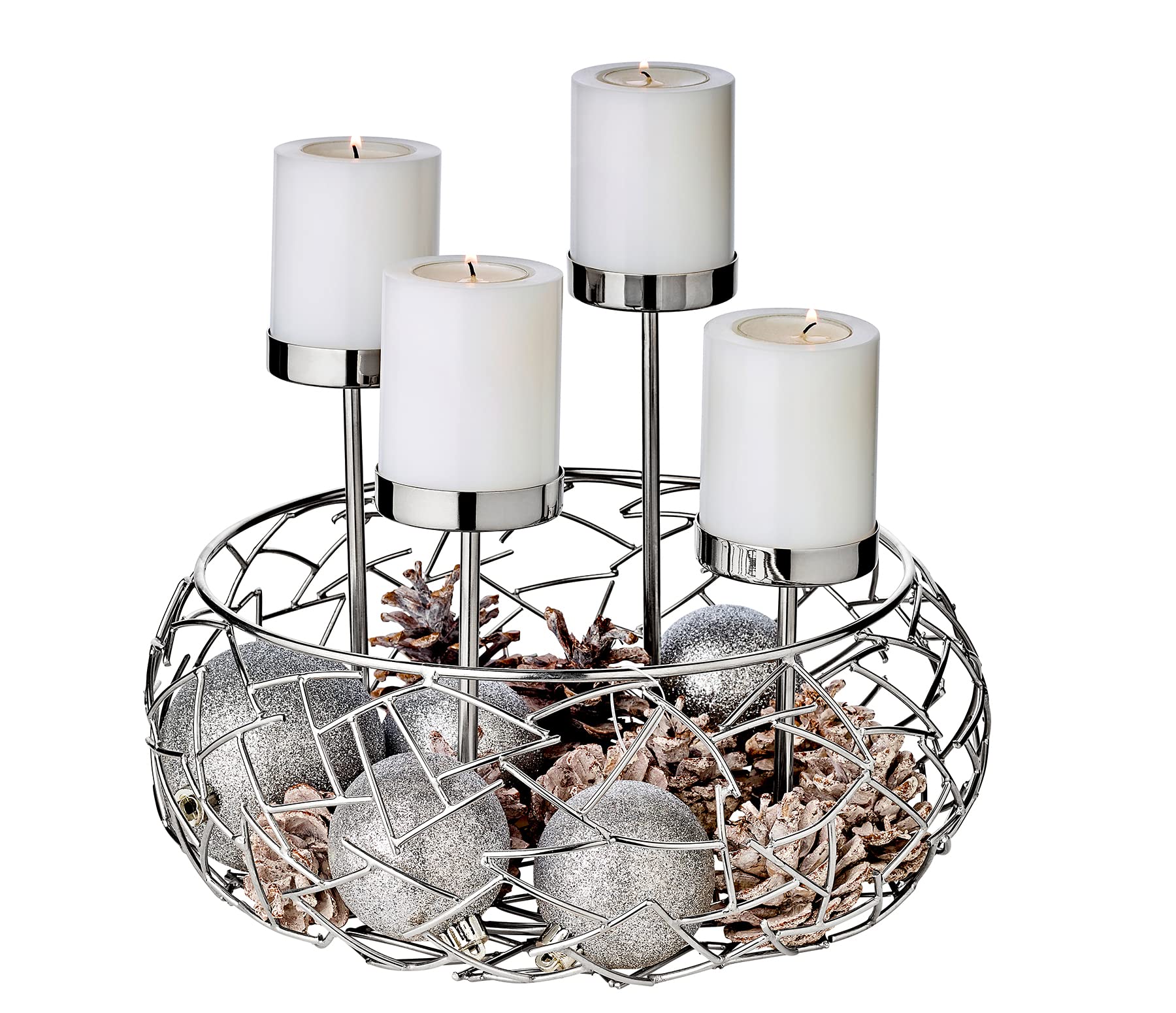 edzard-milano-adventskranz-edelstahl-30-cm-silber image 3