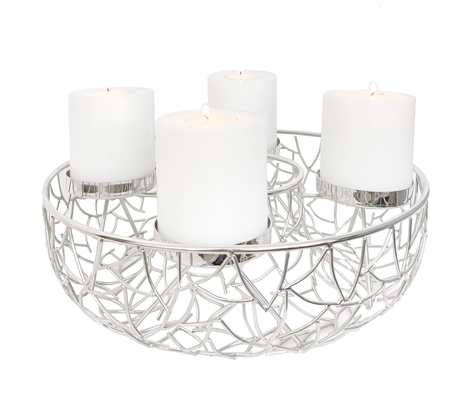 edzard-milano-adventskranz-34-cm-silber-ringf-rmig image 1