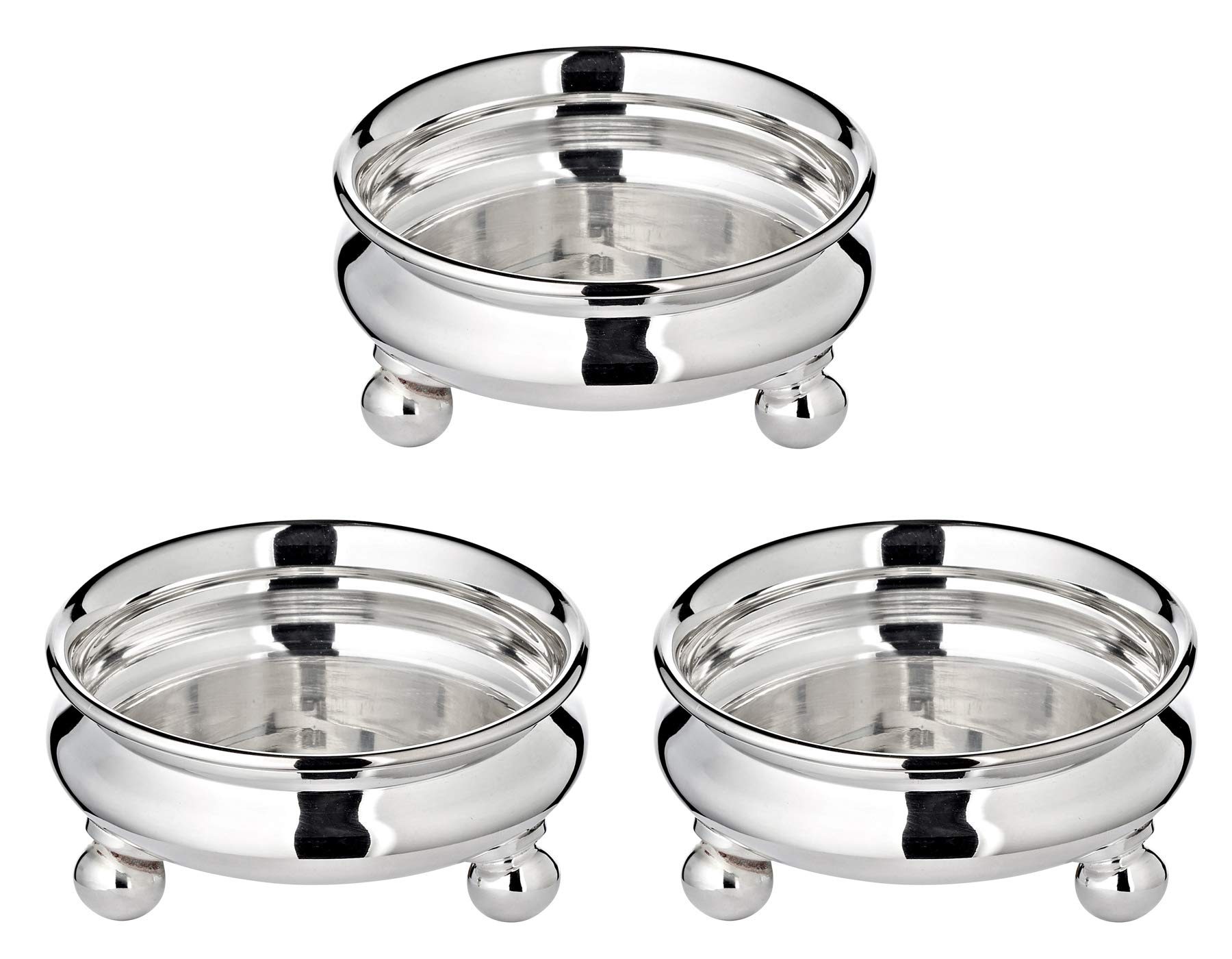 edzard-dallas-santa-schale-3er-set-8-cm-versilbert-mit-f-en image 2