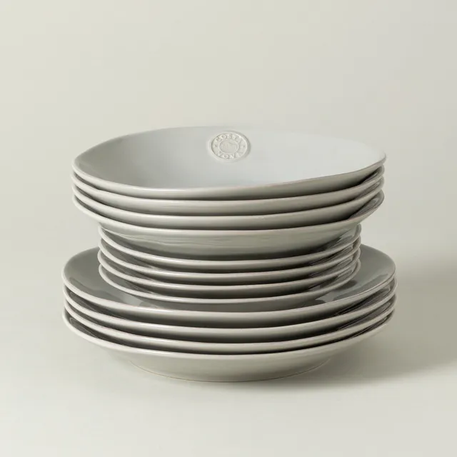 costa-nova-nova-tafelservice-12-tlg-steingut-sand-grau-pastateller image 1