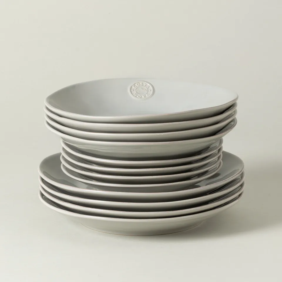 costa-nova-nova-tafelservice-12-tlg-steingut-sand-grau-pastateller image 1