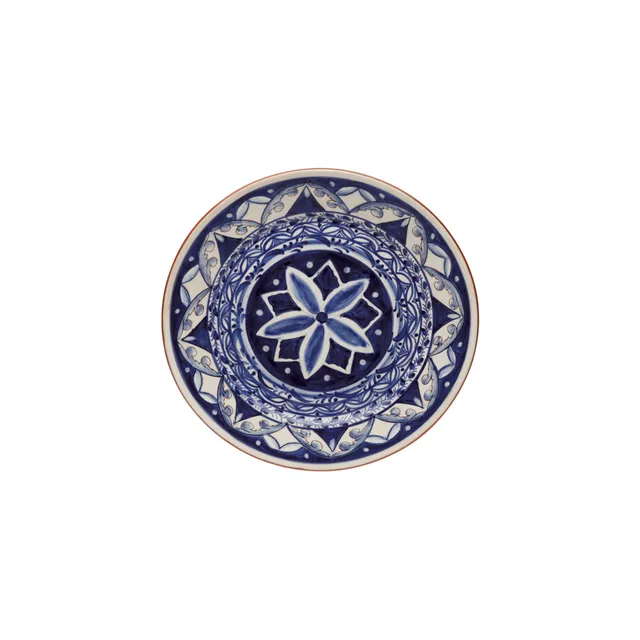 costa-nova-alentejo-terracotta-dessertteller-blau-wei image 1