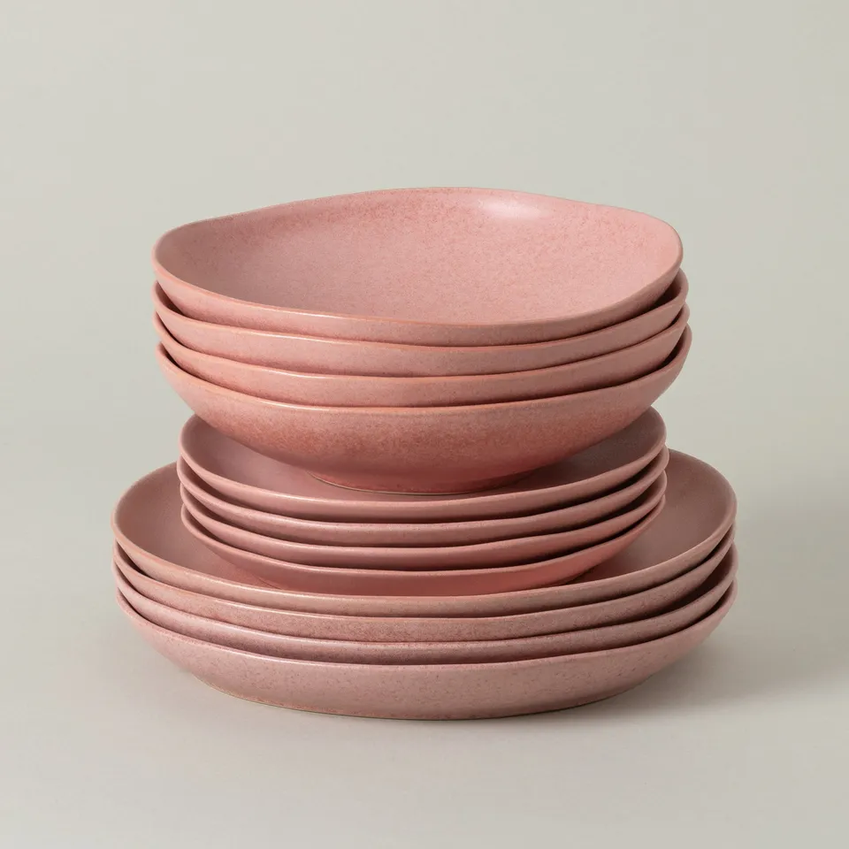 costa-nova-livia-geschirrset-12-tlg-mauve-rosa-steinzeug image 1