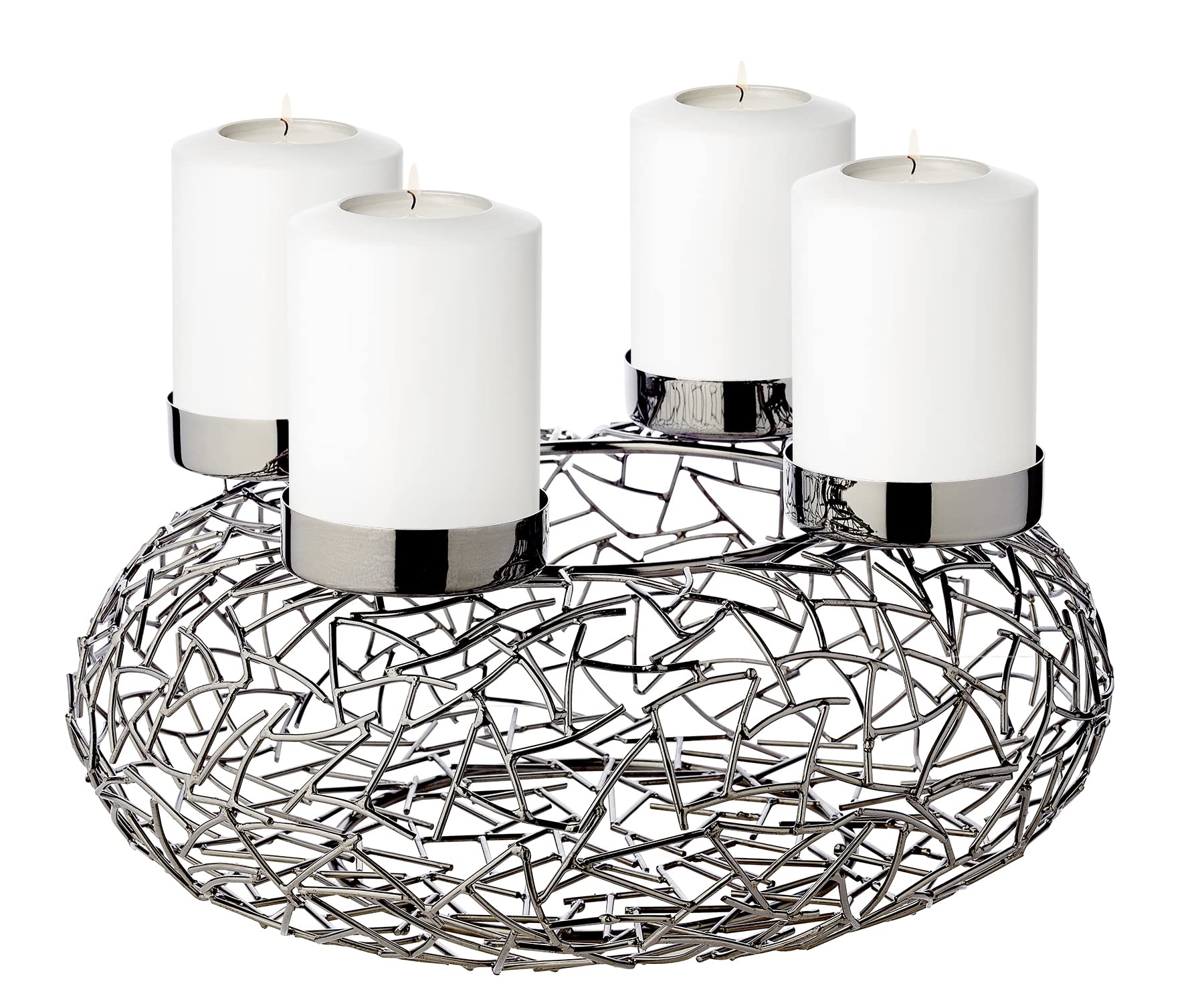 edzard-milano-adventskranz-edelstahl-dunkel-vernickelt-34-cm image 1