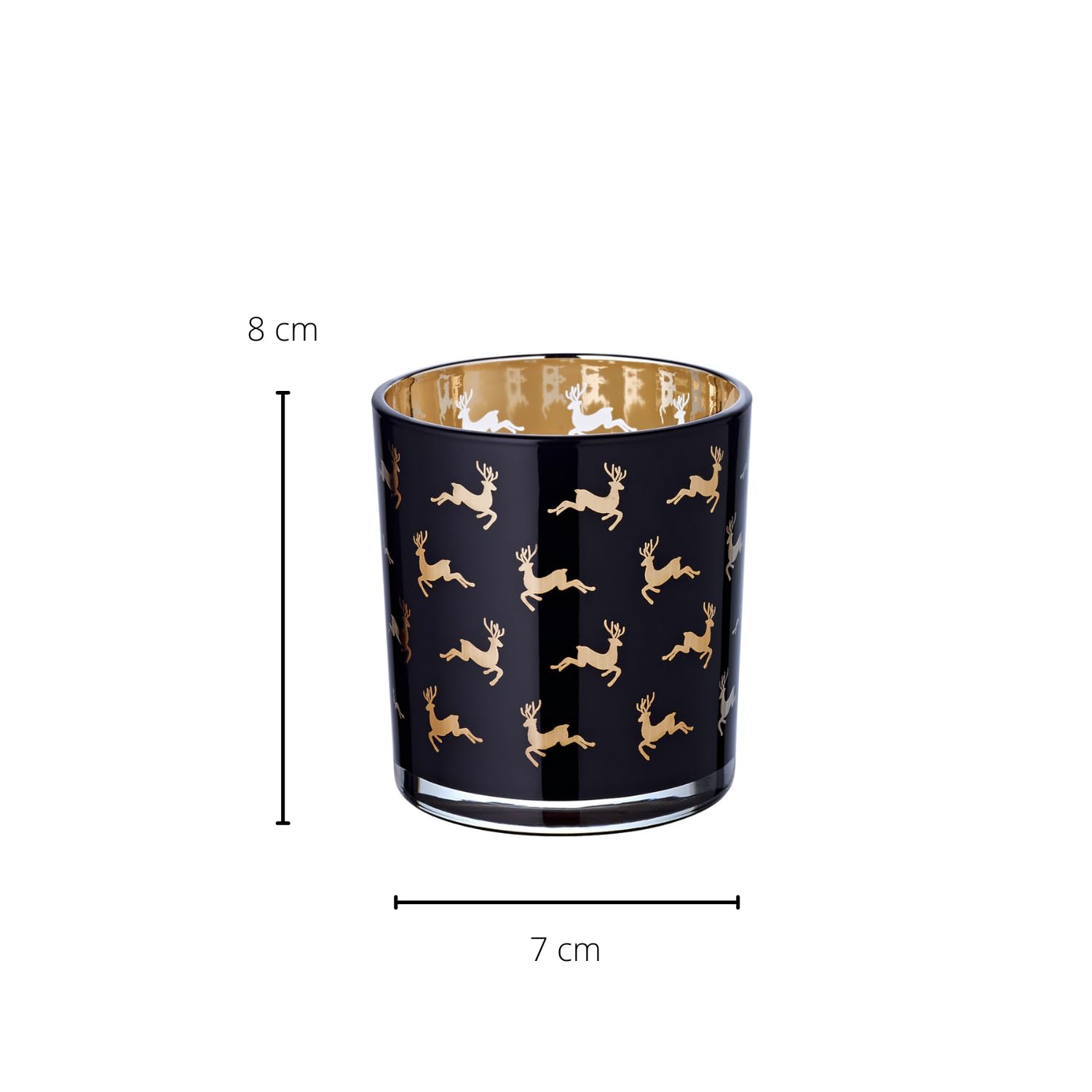 edzard-luna-teelichtglas-schwarz-gold-2er-set-hirsch-8-cm image 5