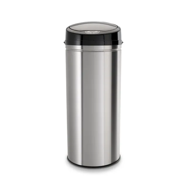 echtwerk-abfalleimer-42l-sensor-edelstahl-silber image 1