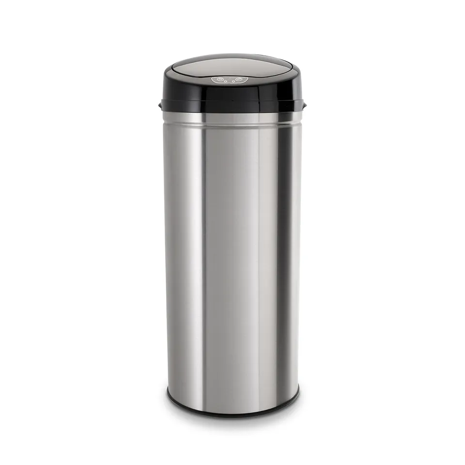 echtwerk-abfalleimer-42l-sensor-edelstahl-silber image 1