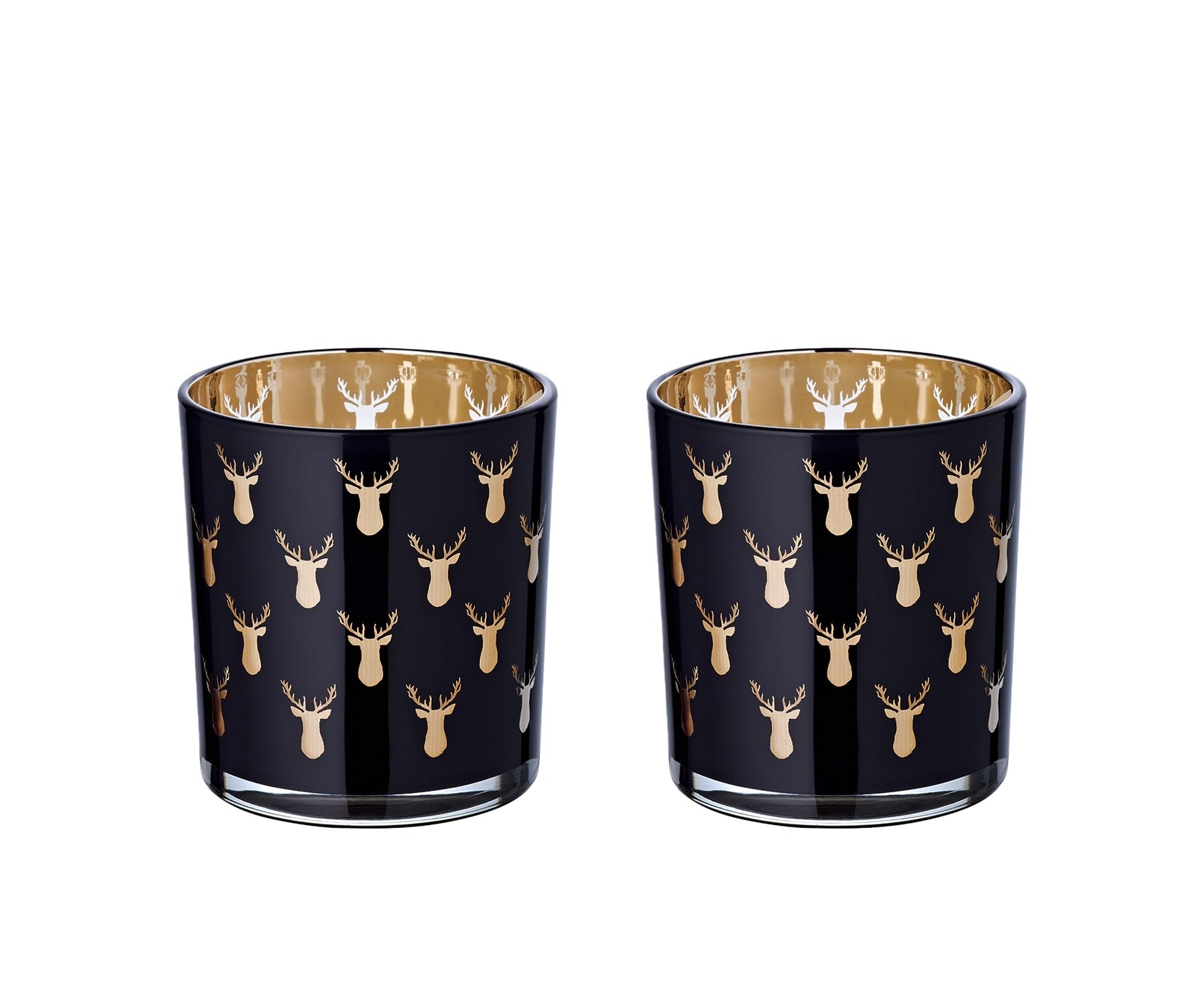 edzard-rosy-teelichtglas-2er-set-schwarz-gold-8-cm image 1