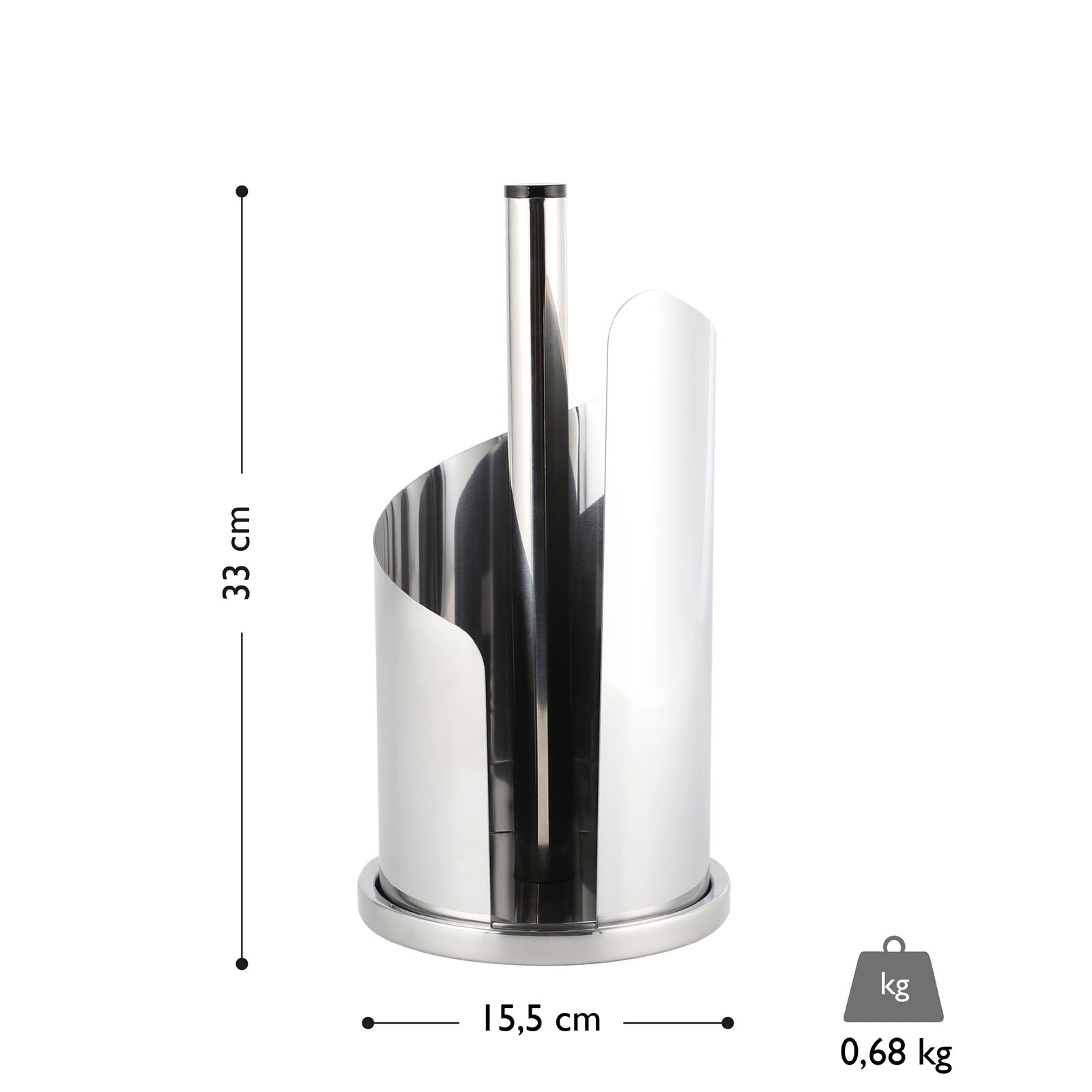 echtwerk-k-chenhelfer-k-chenrollenhalter-edelstahl-silber-33-cm image 2