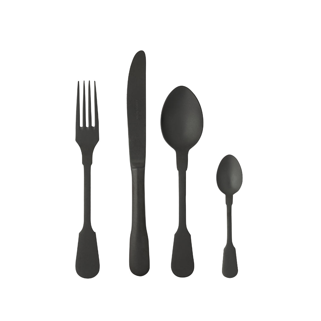 costa-nova-saga-besteckset-24-teilig-edelstahl-18-10-schwarz-vintage image 1