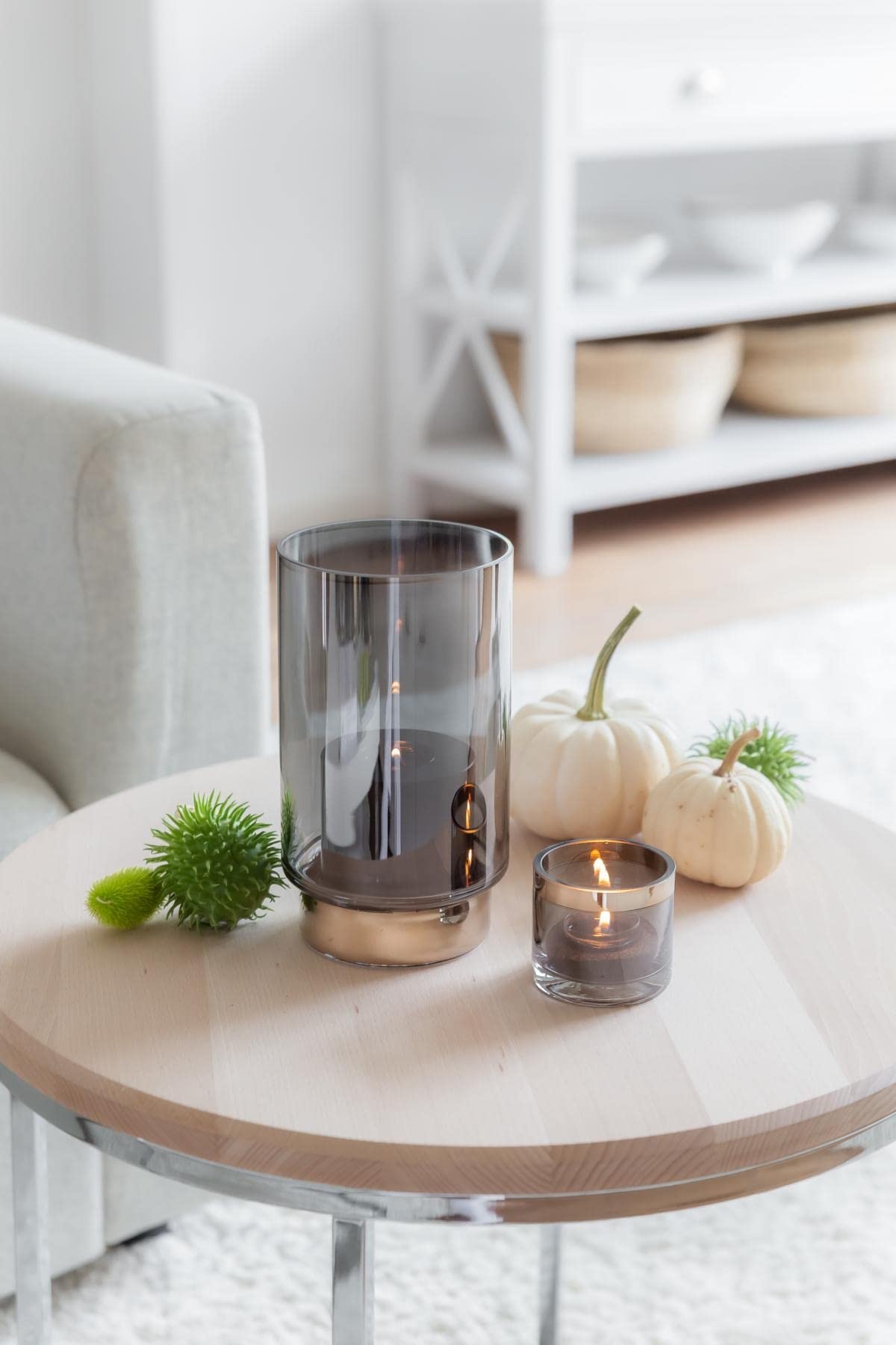 edzard-molly-isla-windlicht-21-cm-rauchglas-platinrand image 3