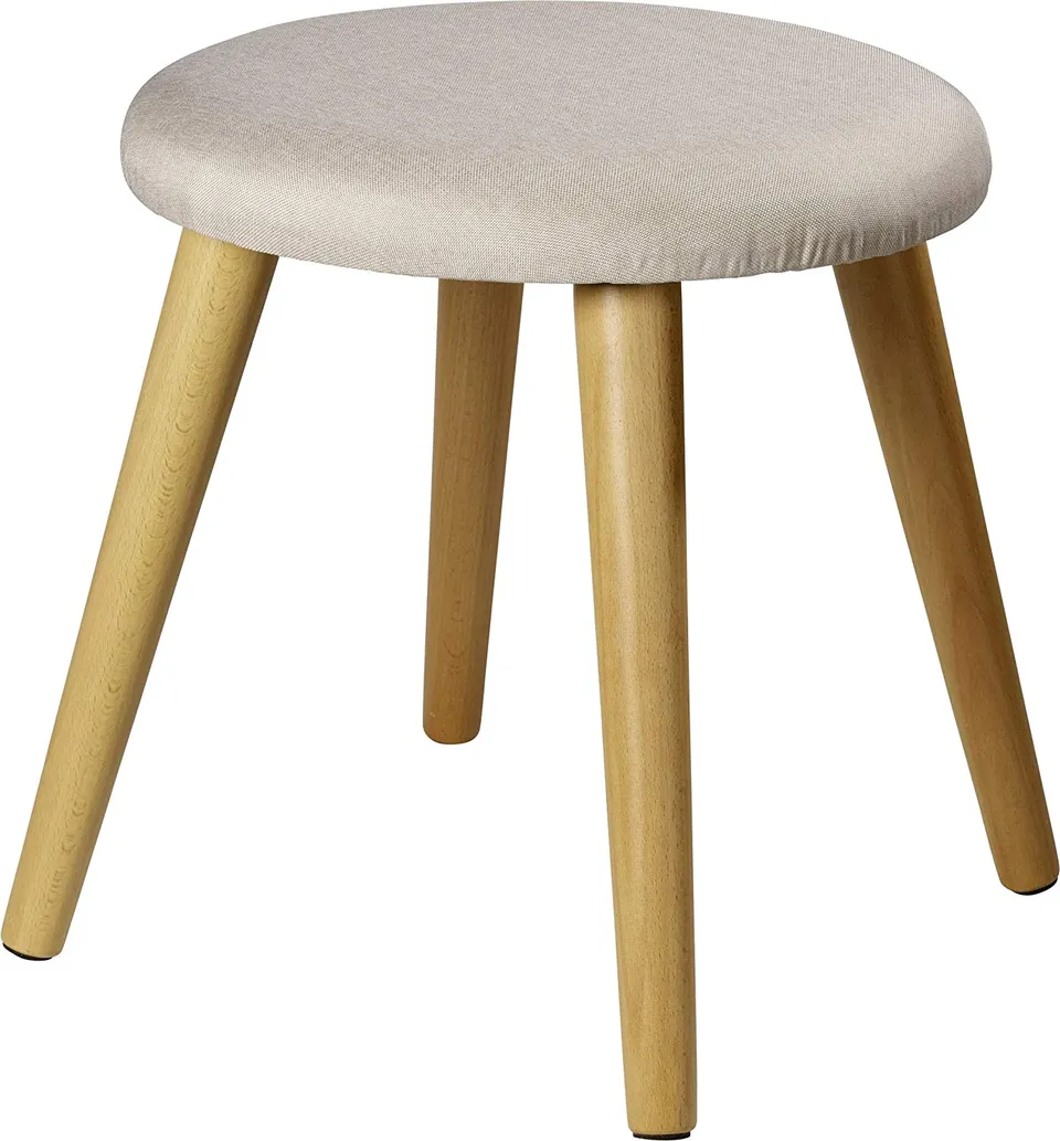 echtwerk-skandi-sitzhocker-creme-mit-holzf-en-gepolstert image 1
