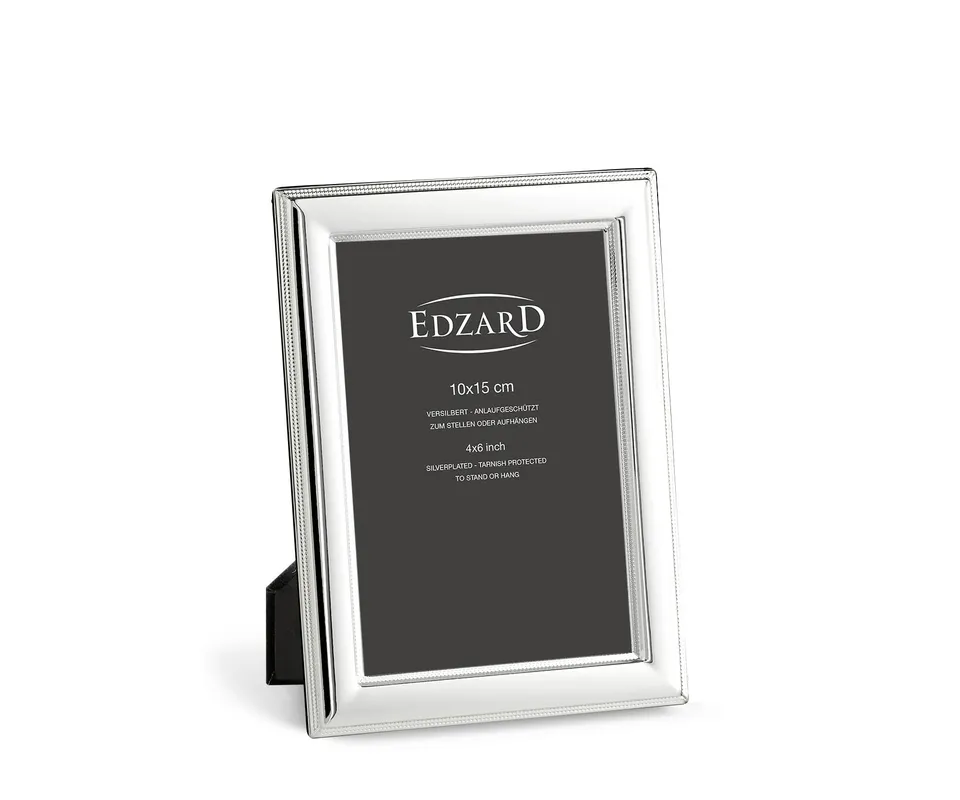 edzard-siena-bilderrahmen-10x15-cm-versilbert-perlenrand image 1