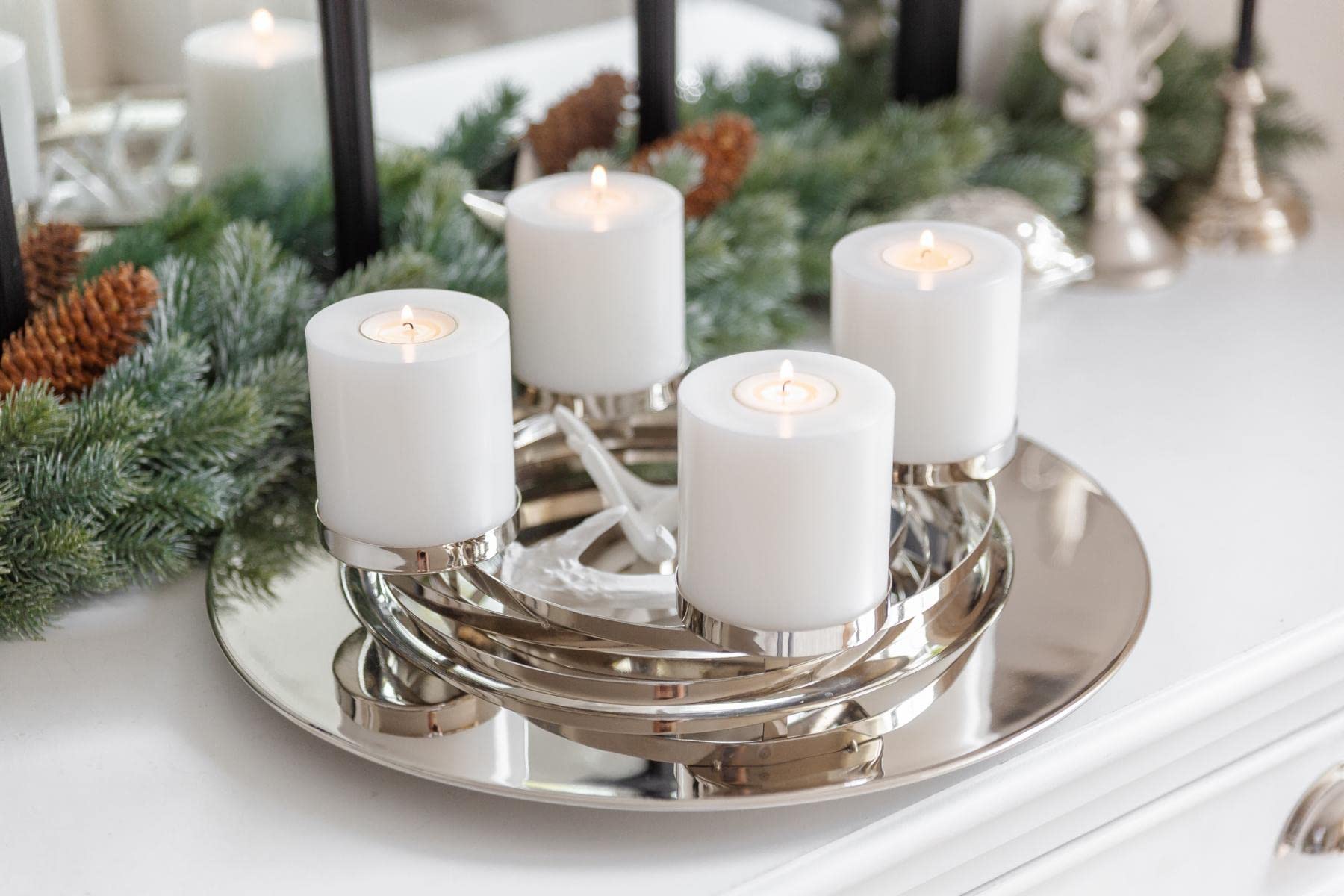 edzard-milano-adventskranz-la-annabell-39-cm-edelstahl image 7
