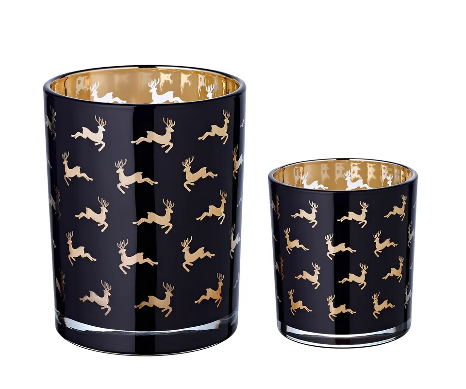 edzard-luna-teelichtglas-2er-set-schwarz-hirsch-8-13-cm image 1
