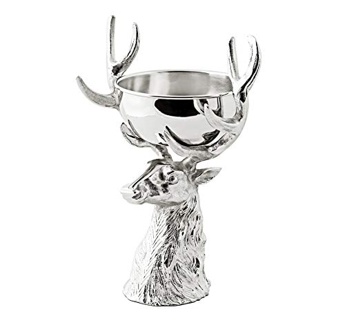 edzard-richard-schale-33-cm-aluminium-hirschkopf-silber-optik image 8