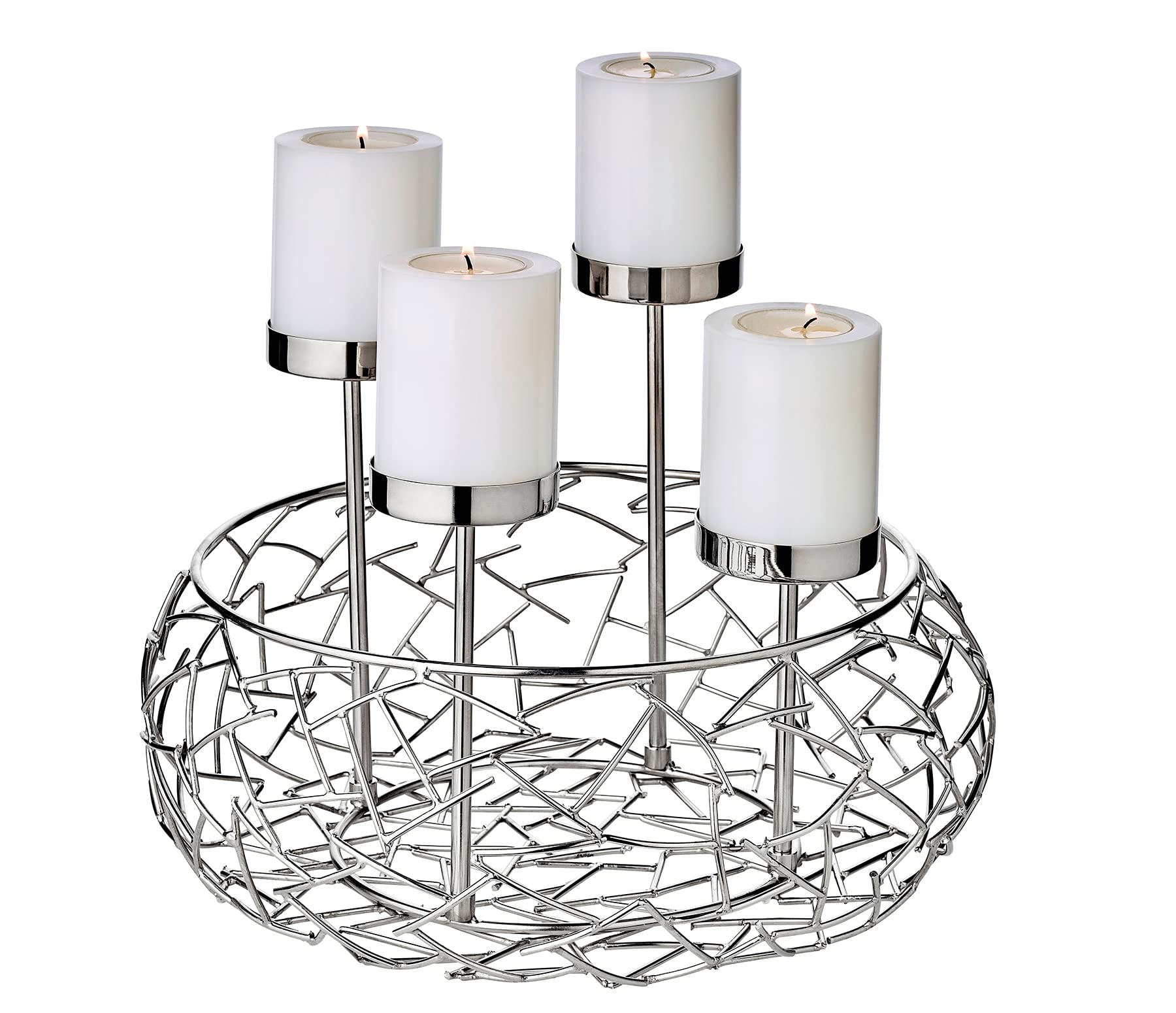 edzard-milano-adventskranz-edelstahl-30-cm-silber image 1