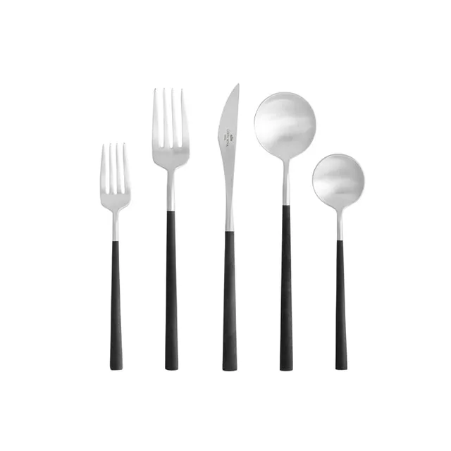 costa-nova-mito-besteckset-5-teilig-schwarz-edelstahl-18-10 image 1