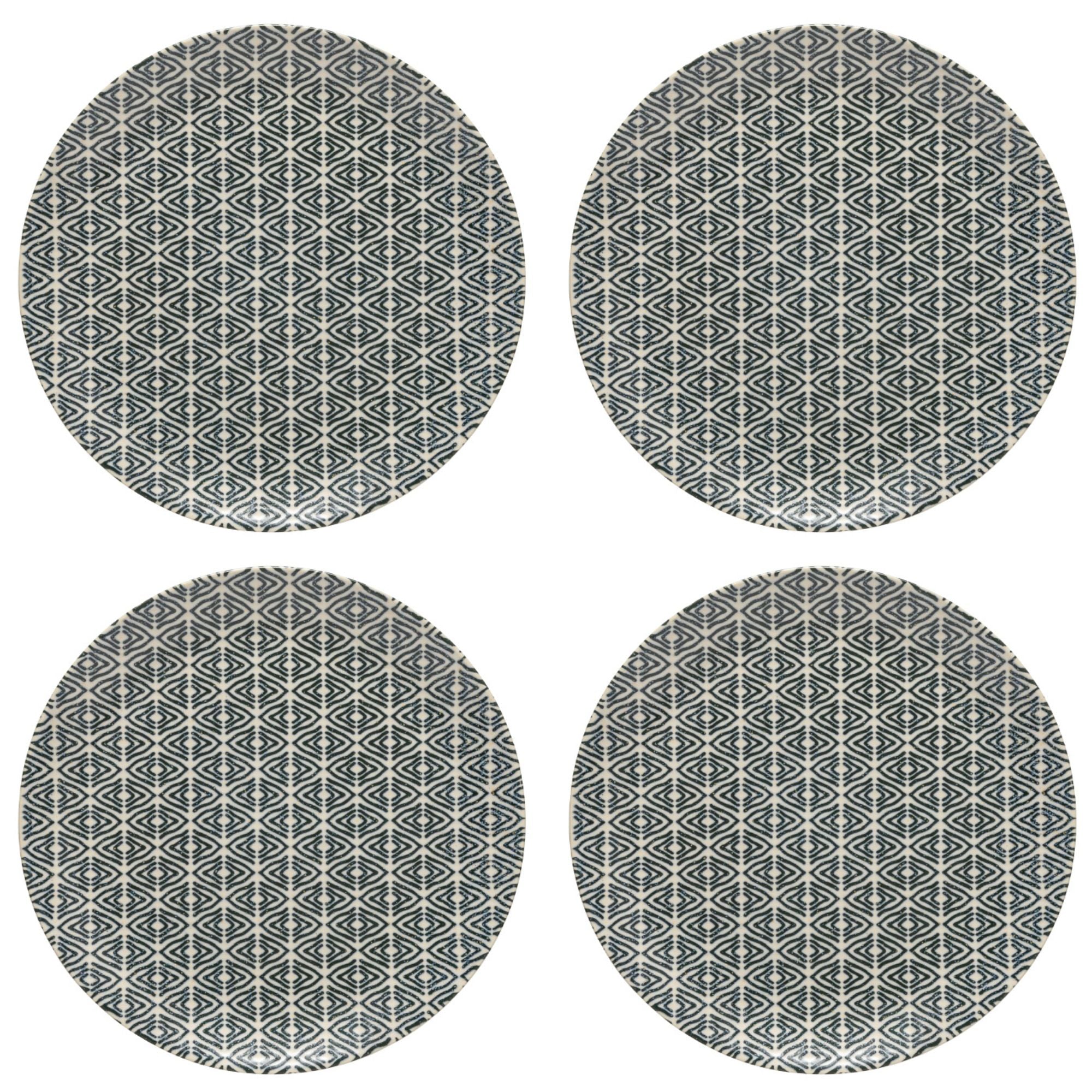 costa-nova-elements-dessertteller-4er-diamond-weave-beige image 1