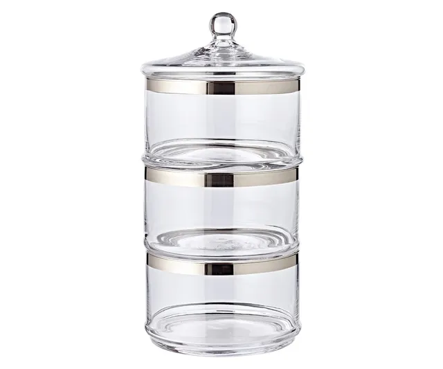 edzard-mista-glasdose-vigo-3-st-ckig-kristallglas-platin image 1