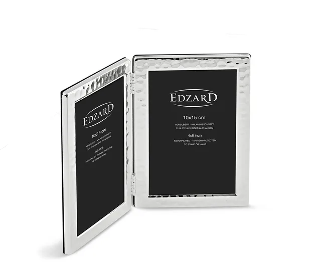 edzard-pavia-doppel-bilderrahmen-2x-10x15-versilbert-geh-mmert image 1