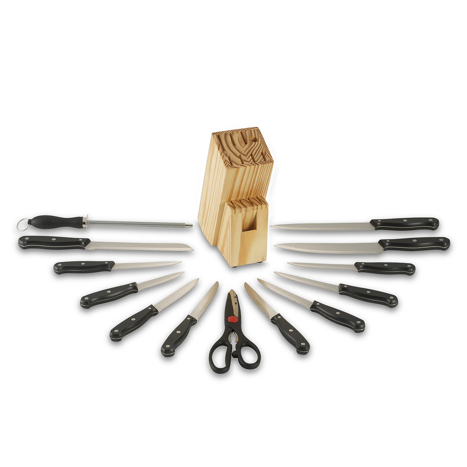 echtwerk-basic-k-chenmesser-set-14tlg-messerblock-kiefernholz image 2