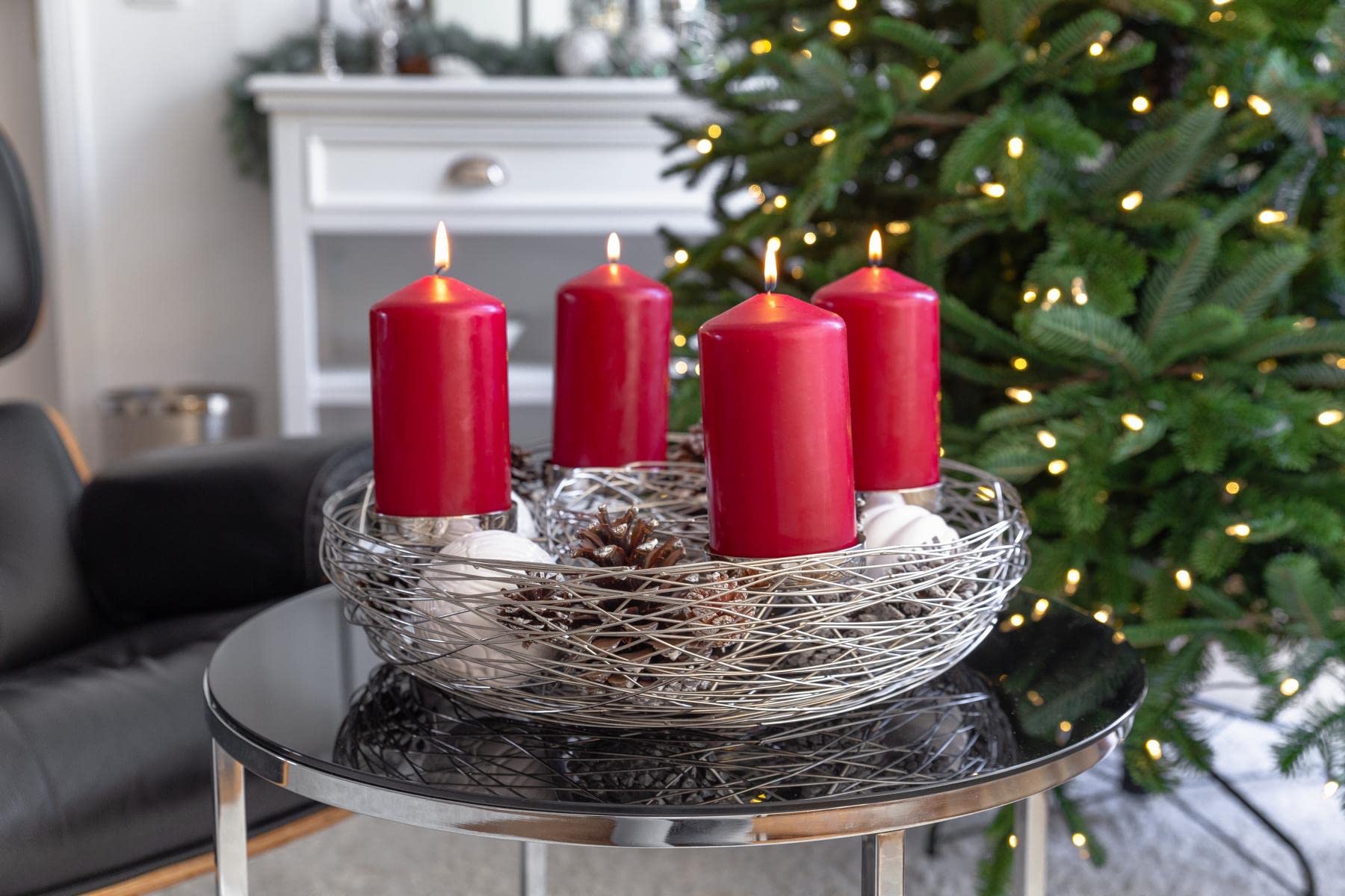edzard-milano-laval-adventskranz-42-cm-silber-edelstahl image 5